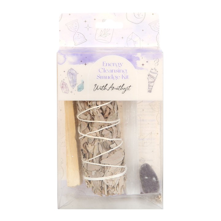 Smudge Kit with Amethyst Crystal