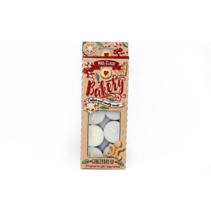 Pack of 10 Gingerbread Scented Tealights