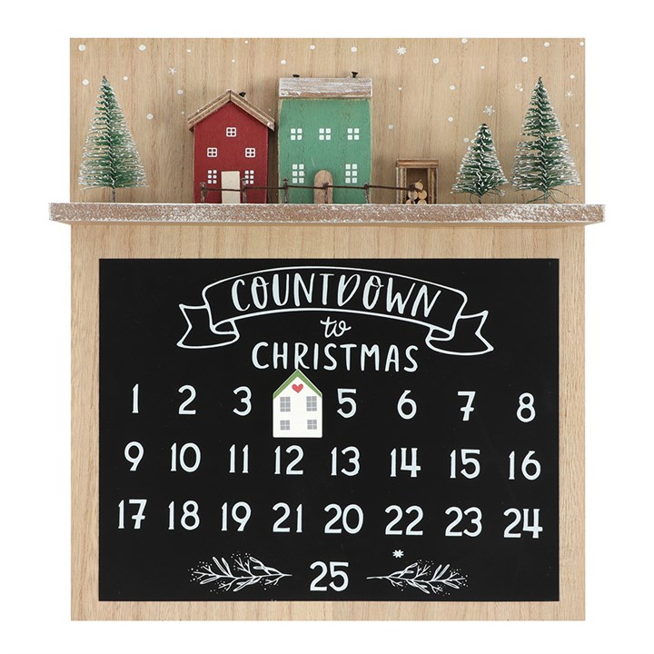 32cm Wooden Christmas Countdown Calendar