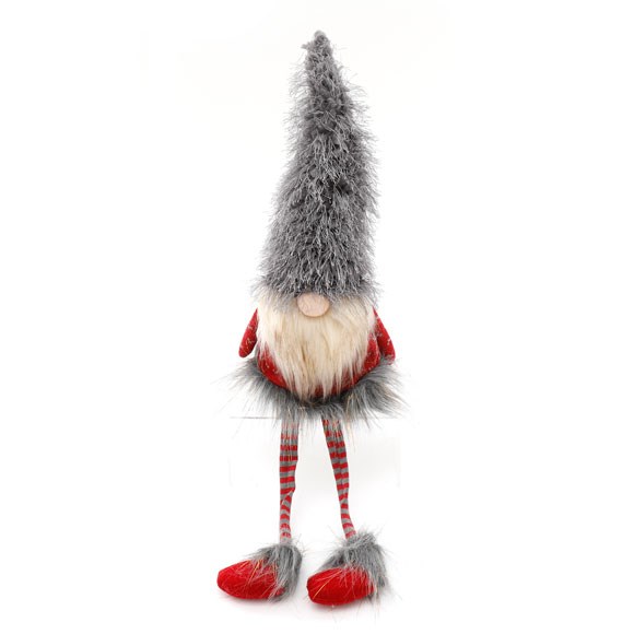 67cm Grey and Red Christmas Gonk with Dangly Legs