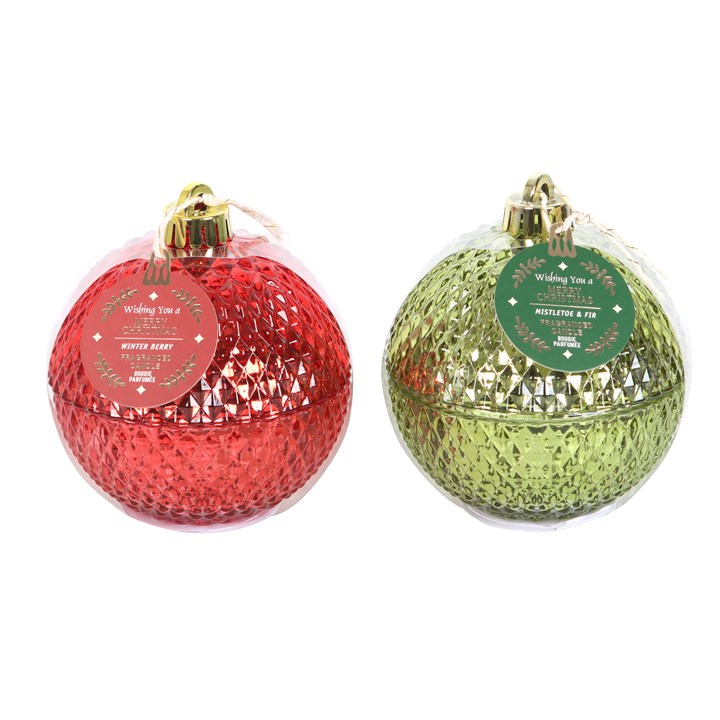 12.5cm Christmas Bauble Candle