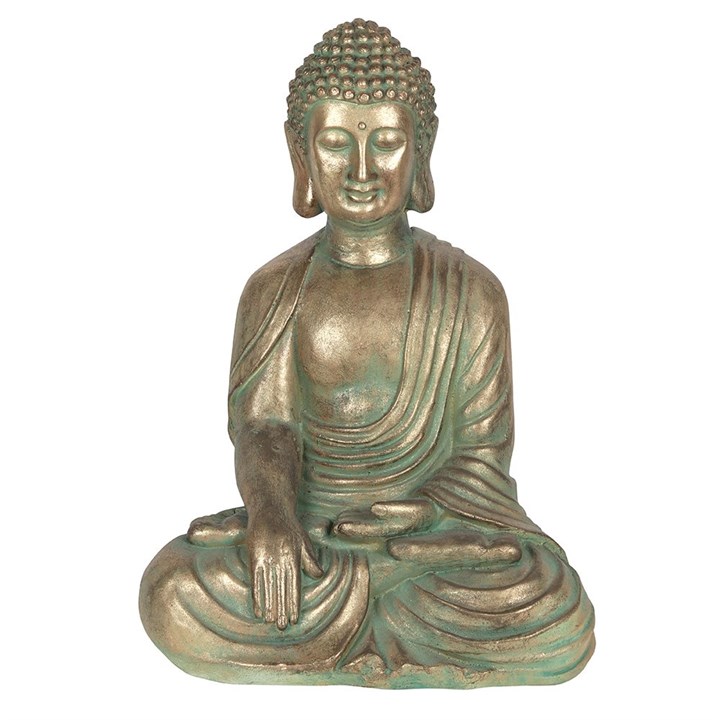 Verdigris Effect 52cm Sitting Garden Buddha