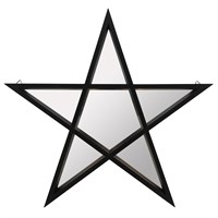 Black Framed Pentagram Mirror Shelf