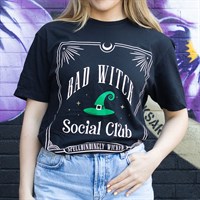Green Bad Witch Social Club Unisex T-shirt Size XL
