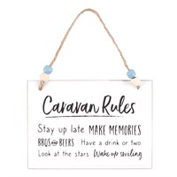Caravan Rules Hanging Sign