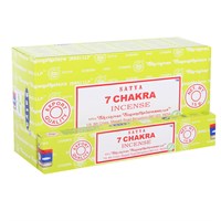 12 Packs of 7 Chakra Incense Sticks by Satya