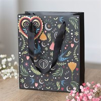 Medium Black Midnight Bloom Print Giftbag