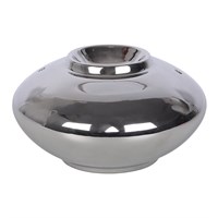 Oval Silver Metallic Wax Warmer