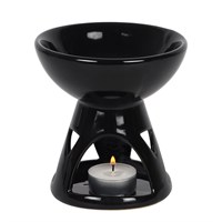 Black Deep Bowl Oil Burner & Wax Warmer