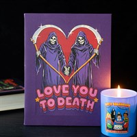 19x25cm Love You To Death Canvas Plaque by Steven Rhodes