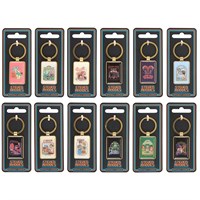 Set of 12 Enamel Keyrings by Steven Rhodes