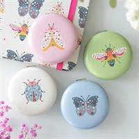 Set of 12 Floral Bug Compact Mirrors in Display