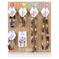 Set of 18 Chakra Jewellery Pieces on Display