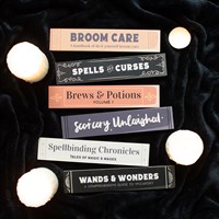 Set of 36 Halloween Book Block Signs on Display