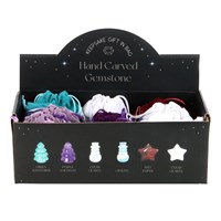 Set of 12 Mixed Christmas Crystals in Display