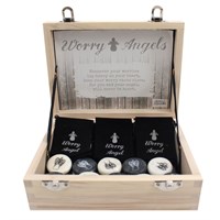 Box of 24 Worry Angel Sentiment Stones