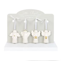 Set of 24 Angel Sentiment Ornaments on Display