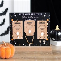 Set of 18 Glow in the Dark Ghost Jewellery Pieces on Display