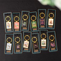 Set of 48 Enamel Keyrings by Steven Rhodes on Display