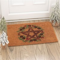 Natural Winter Solstice Pentagram Doormat