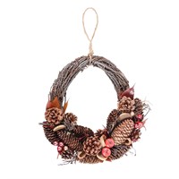 Apple and Pinecone Wreath 