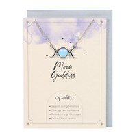 Opalite Triple Moon Necklace Greeting Card