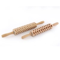 39cm Wooden Christmas Rolling Pin