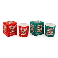 7.5cm Christmas Typography Boxed Candle