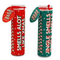 20cm Christmas Typography Tube Candle