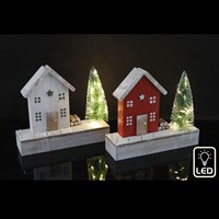 20cm Christmas House Decoration with LED Tree