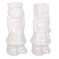 Santa Snowman Taper Candle Holder