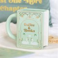 Coffee and Books Green Book Shaped Mug