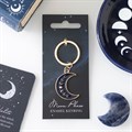 Blue Moon Phase Crescent Moon Keyring