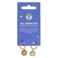 Gold Toned All Seeing Eye Earrings