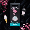 Dead Cool Skeleton and Flamingo Enamel Pin Badges