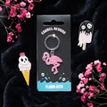 Flamin-goth Flamingo Keyring