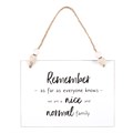 Nice And Normal Family Hanging Sign
