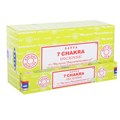 12 Packs of 7 Chakra Incense Sticks by Satya