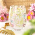 Luna Bloom Floral Print Stemless Glass