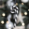 Black and White Candy Cane Hanging Ornament