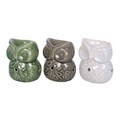 Neutral Ceramic Owl Oil Burner