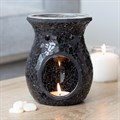 Large Black Crackle Oil Burner & Wax Warmer