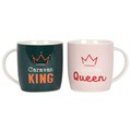 Caravan King and Queen Couples Mug Set