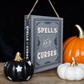 Spells and Curses Hanging Sign
