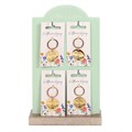 Set of 24 Wildflower Keyrings on Display
