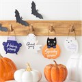 Set of 24 Mini Spooky Signs on Display