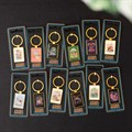 Set of 48 Enamel Keyrings by Steven Rhodes on Display