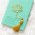 Lotus Flower Metal Bookmark