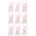 Pack of 9 Angel Number Keyrings