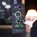 Deadly Nightshade Keyring with Black Obsidian